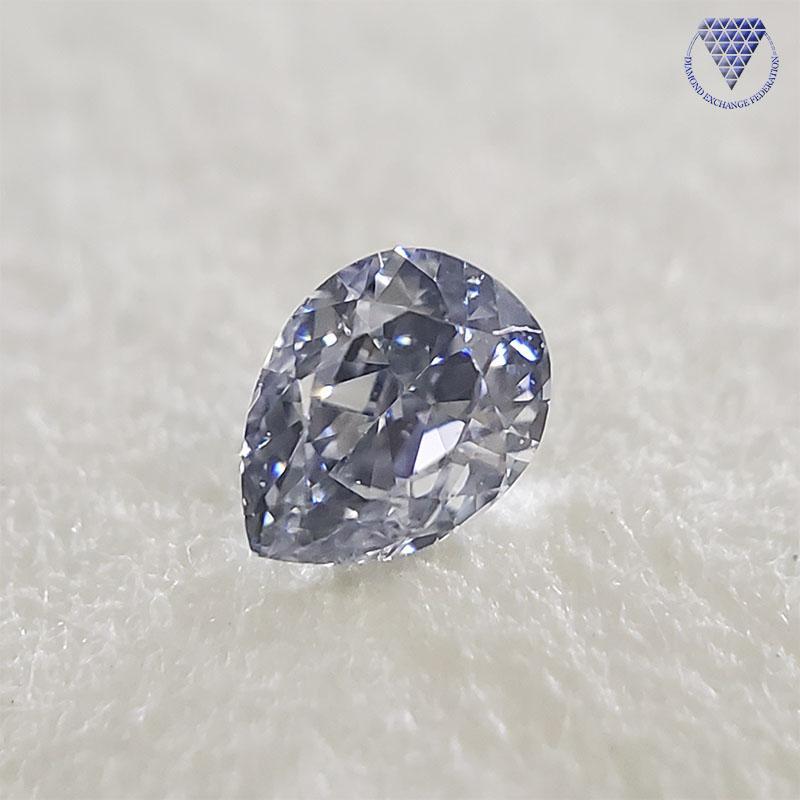 0.047 Carat Fancy Gray Blue VS2 Pear CGL Japan Natural Loose Diamond Exchange Federation 2
