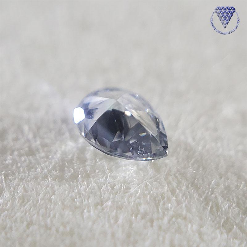 0.047 Carat Fancy Gray Blue VS2 Pear CGL Japan Natural Loose Diamond Exchange Federation 4