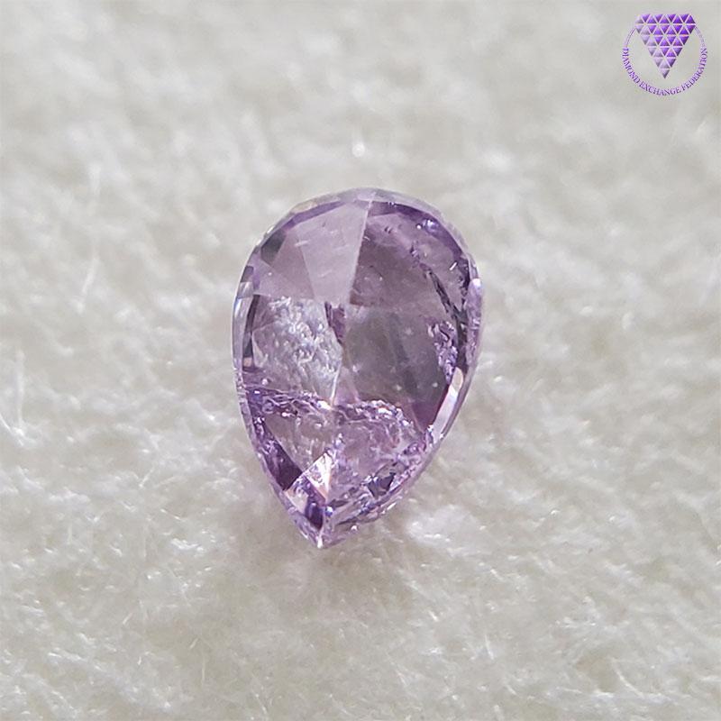 0.057 Carat Fancy Intense Pinkish Purple I1 Pear CGL Japan Natural Loose Diamond Exchange Federation 4