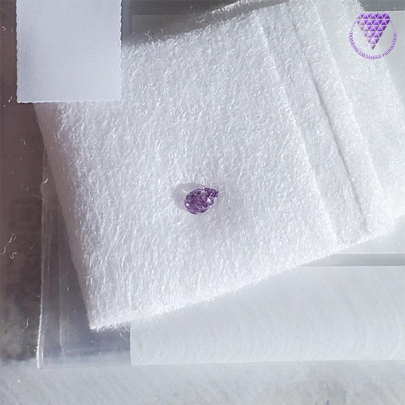 0.057 Carat Fancy Intense Pinkish Purple I1 Pear CGL Japan Natural Loose Diamond Exchange Federation 6