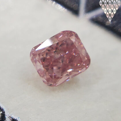 0.14 Carat Fancy Intense Pink Natural Diamond, Radiant Shape,  Clarity SI1 ± , GIA