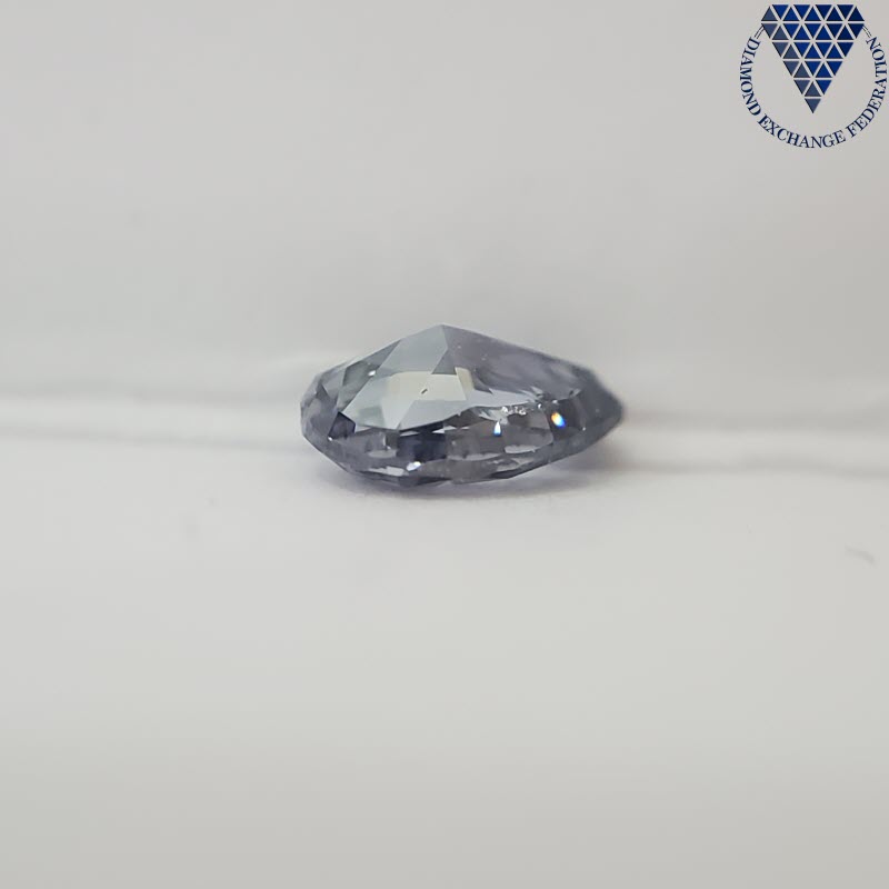0.10 Carat Fancy Gray Violet Si1 Gia Natural Diamond,  Pear Shape,  Clarity Si1 , GIA 7
