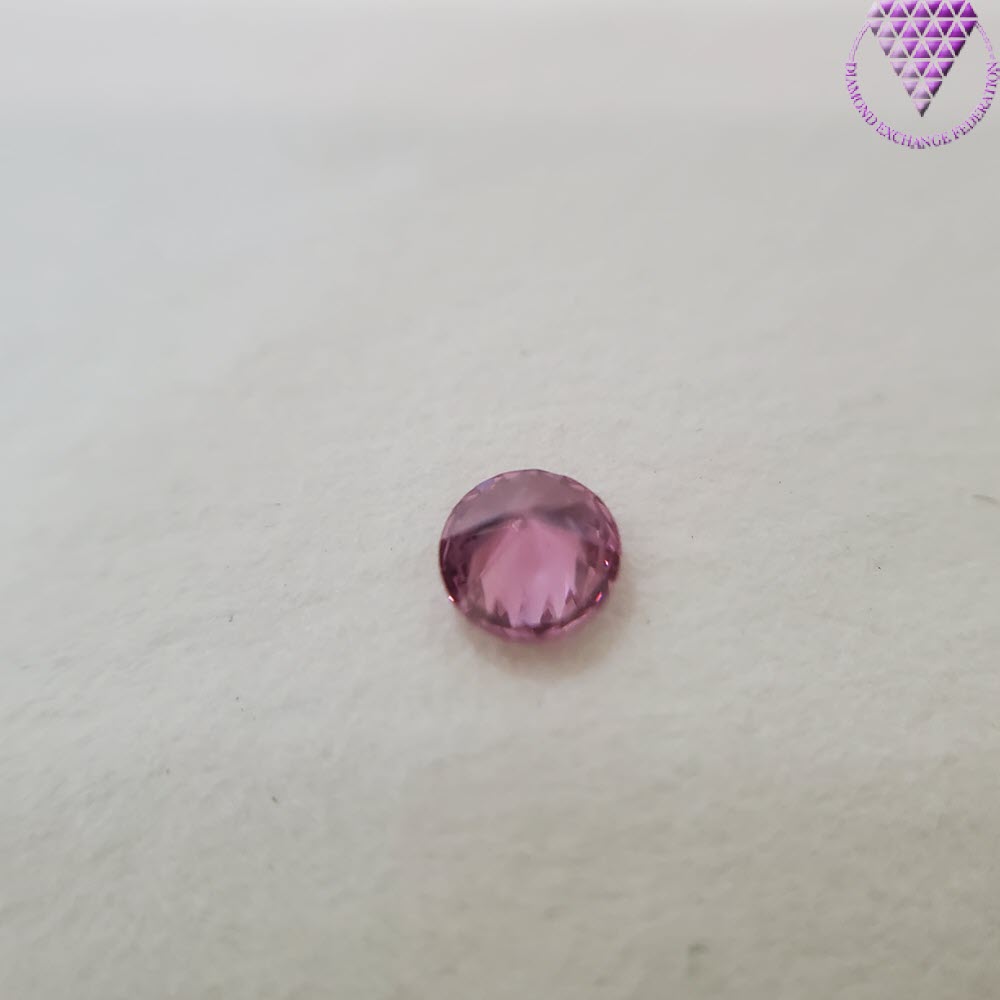 0.07 Carat Fancy Vivid Purplish Pink Gia Natural Diamond, Round Shape,  Clarity SI1 , GIA 5