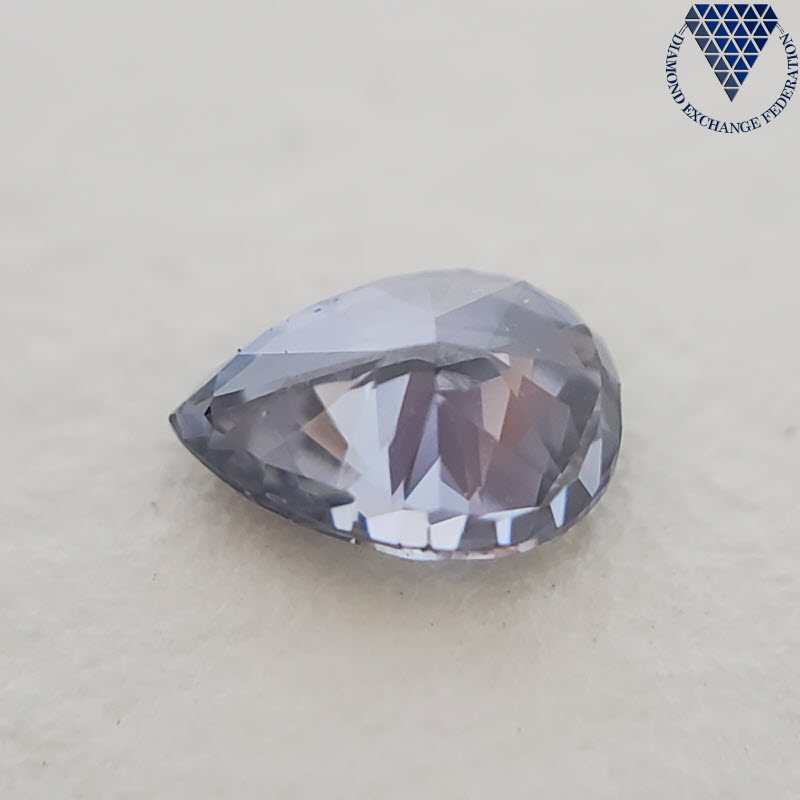 0.10 Carat Fancy Gray Violet Si1 Gia Natural Diamond,  Pear Shape,  Clarity Si1 , GIA 3